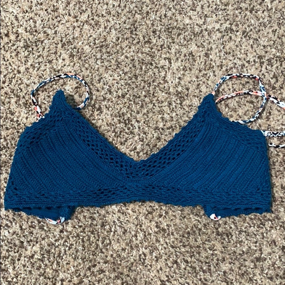Blue bathing suit top